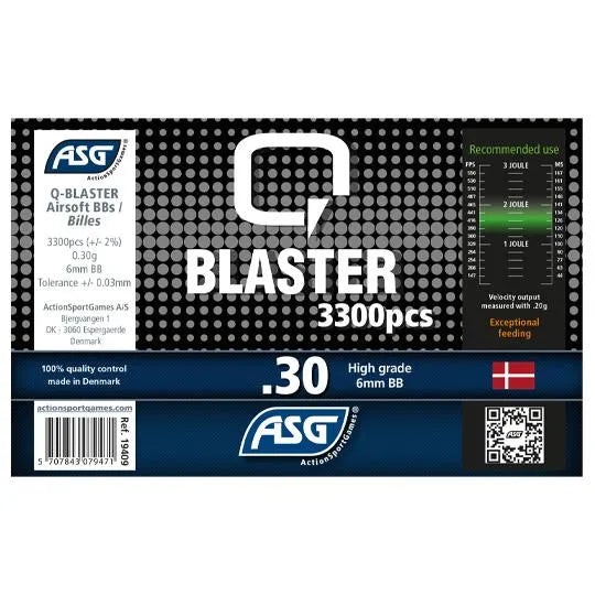 Q-Blaster Softgunkuler - 0.30g - 3300stk - Game-On.no