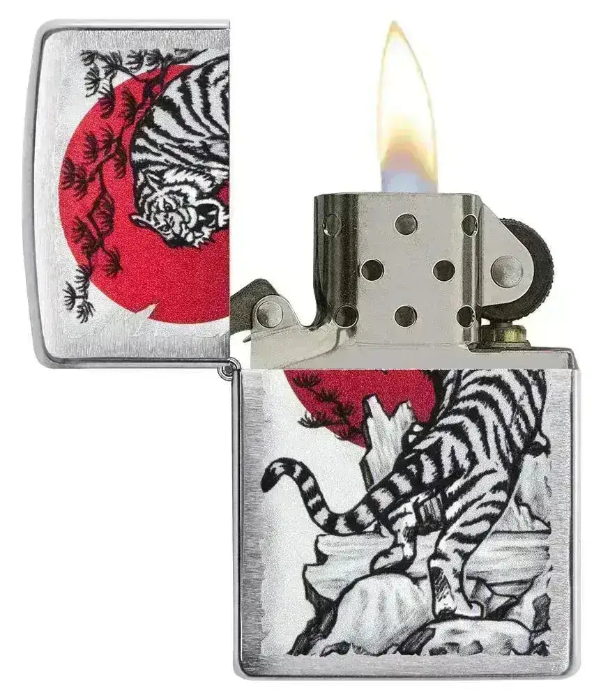 Zippo Lighter - Asian Tiger Design - Game-On.no