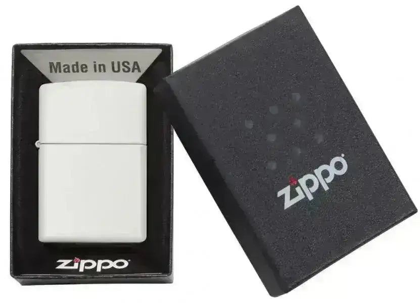 Zippo Lighter - Classic Matte White - Game-On.no