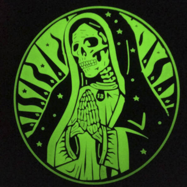 Naszywka - Guma Santa Muerte - Świecąca