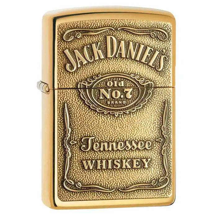 Zapalniczka Zippo - Logo Jack Daniels - Zapalniczka w kolorze mosiądzu