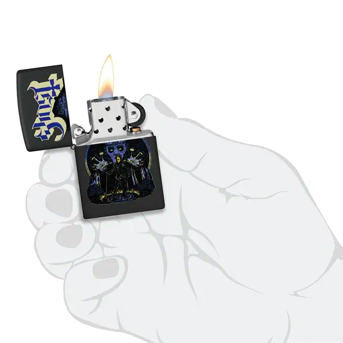Zippo - Ghost "Papa Emeritus and Nameless Ghouls" - Czarna matowa zapalniczka
