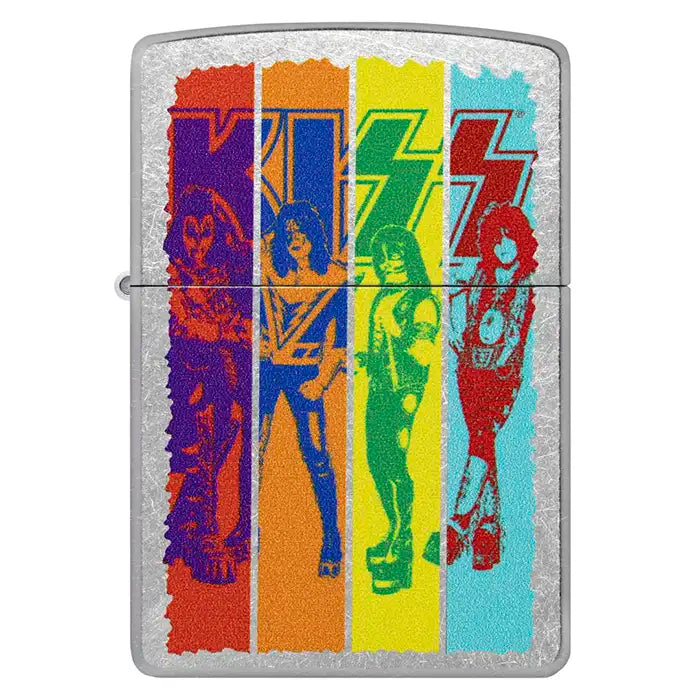 Zippo - KISS "Striped" Design - Uliczna chromowana zapalniczka