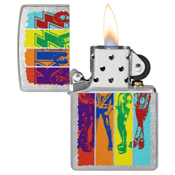 Zippo - KISS "Striped" Design - Uliczna chromowana zapalniczka
