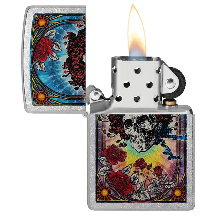 Zippo – Grateful Dead „Czaszka” <tc>&</tc> „Róże” – Street Chrome Lighter