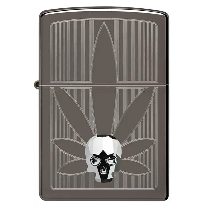 Zapalniczka Zippo - Konopie i Czaszka 3D