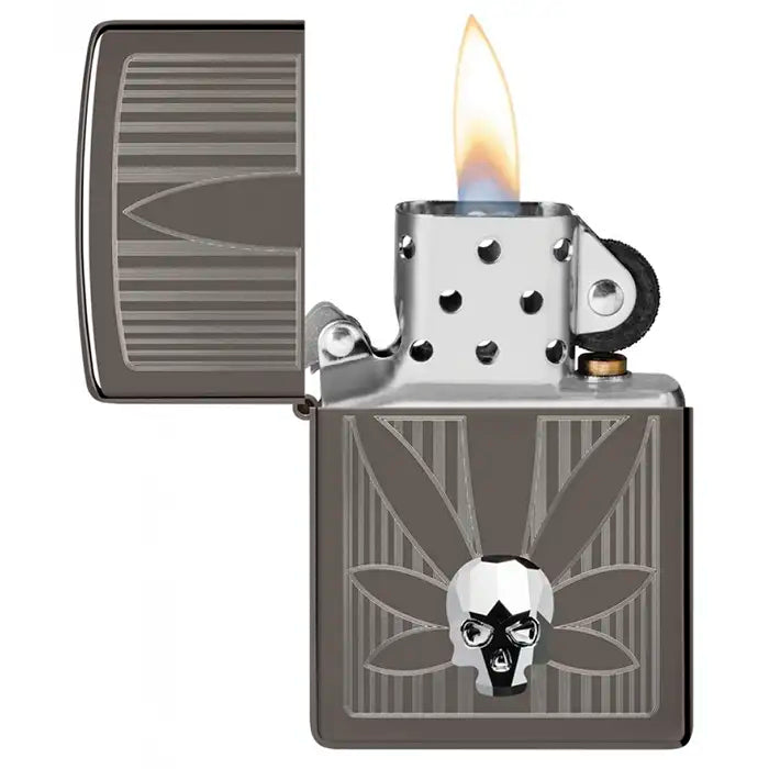 Zapalniczka Zippo - Konopie i Czaszka 3D
