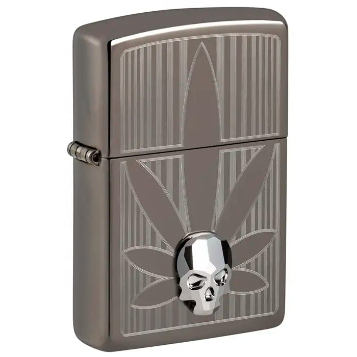 Zapalniczka Zippo - Konopie i Czaszka 3D