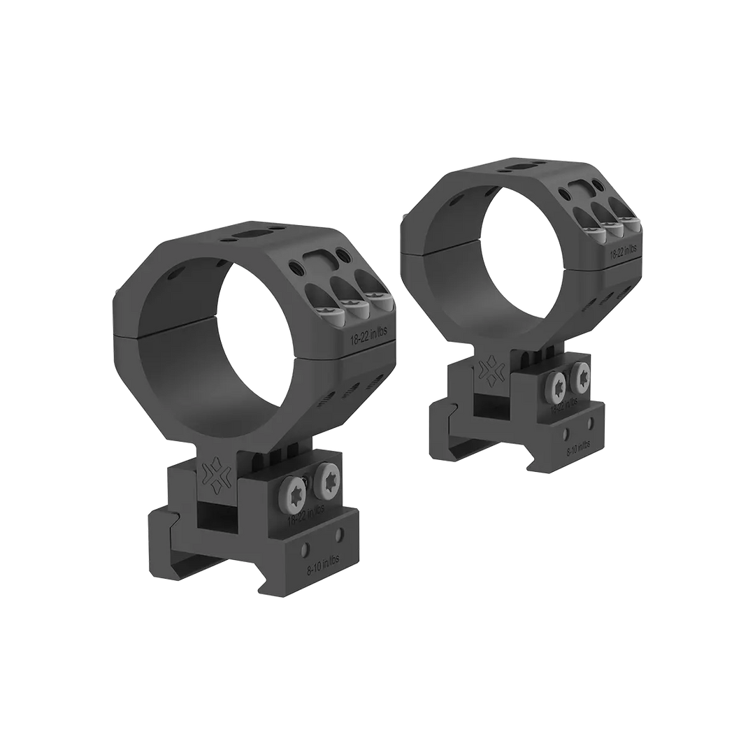 Vector Optics X-ACCU Ø34 Justerbare Montasjeringer 21mm - Sort - par skrått forfra