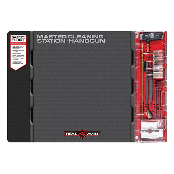 Real Avid - Stacja konserwacji broni krótkiej Master - Mata i zestaw do czyszczenia