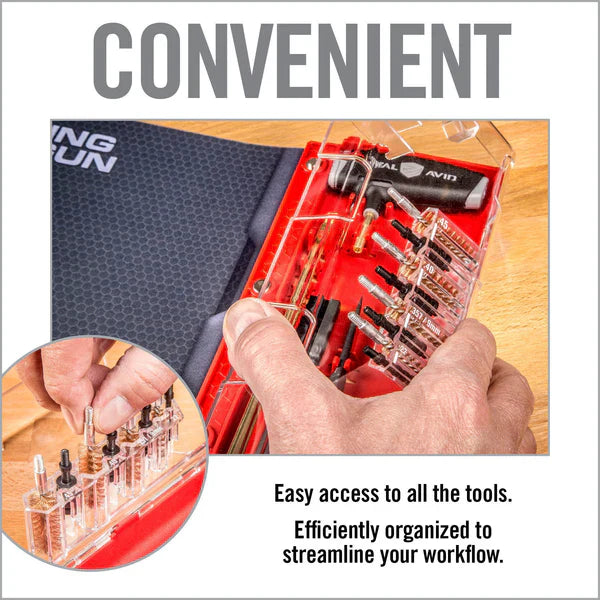 Real Avid - Stacja konserwacji broni krótkiej Master - Mata i zestaw do czyszczenia