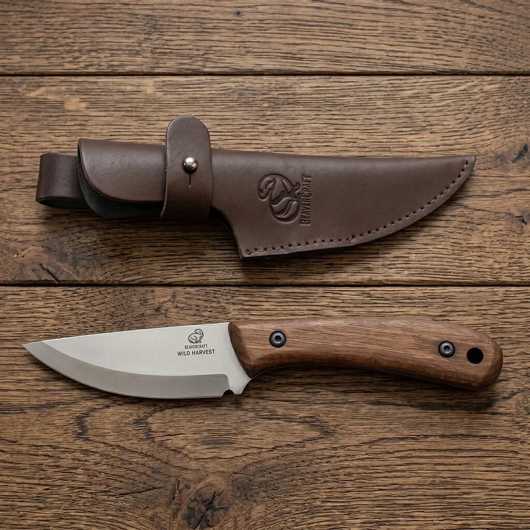 BeaverCraft Wild Harvest Bushcraftkniv - kniv og slire