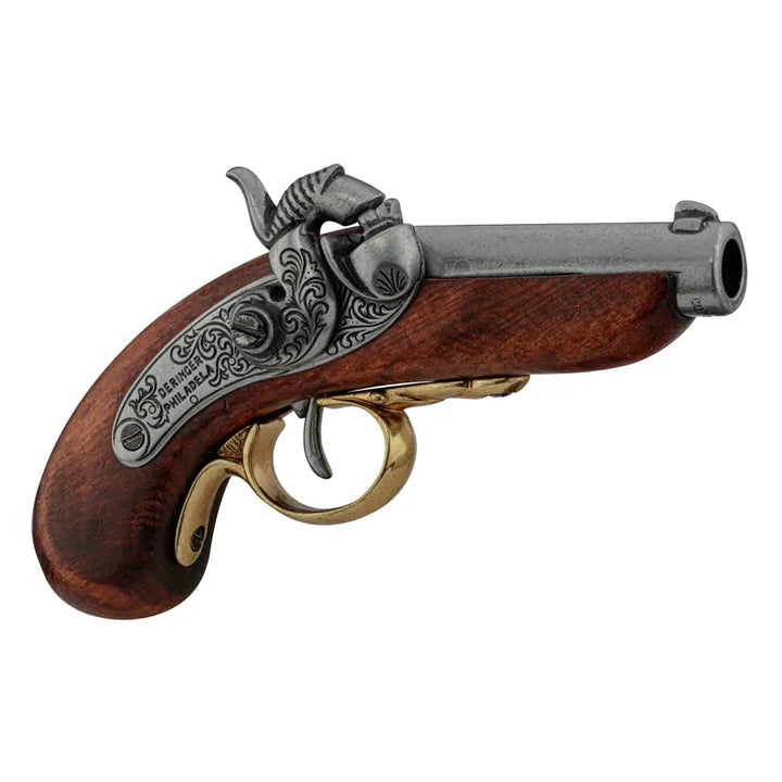 Deringer Philadelphia 1850 Replika – Lommepistol i Metall og Tre - Game-On.no
