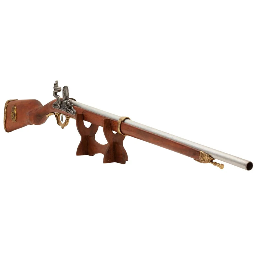 Napoleon Rifle 1807 Replika - Flintlåsrifle i Metall og Tre