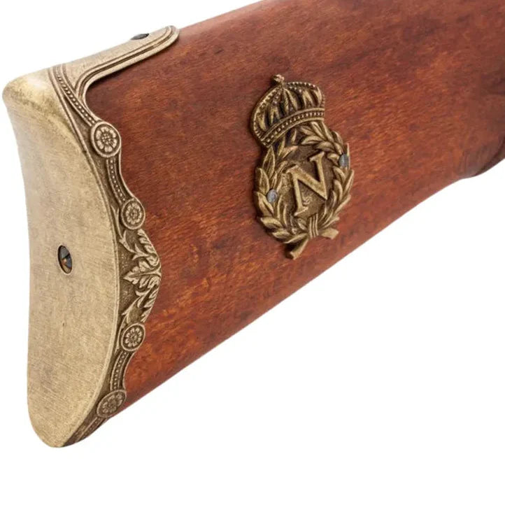 Napoleon Rifle 1807 Replika - Flintlåsrifle i Metall og Tre