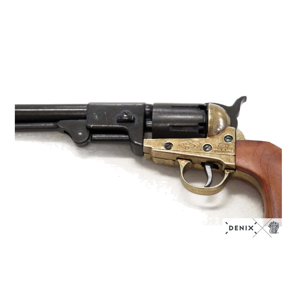 Denix - American Navy Revolver 1851 Replika – Klassisk Borgerkrigsrevolver i Metall og Tre