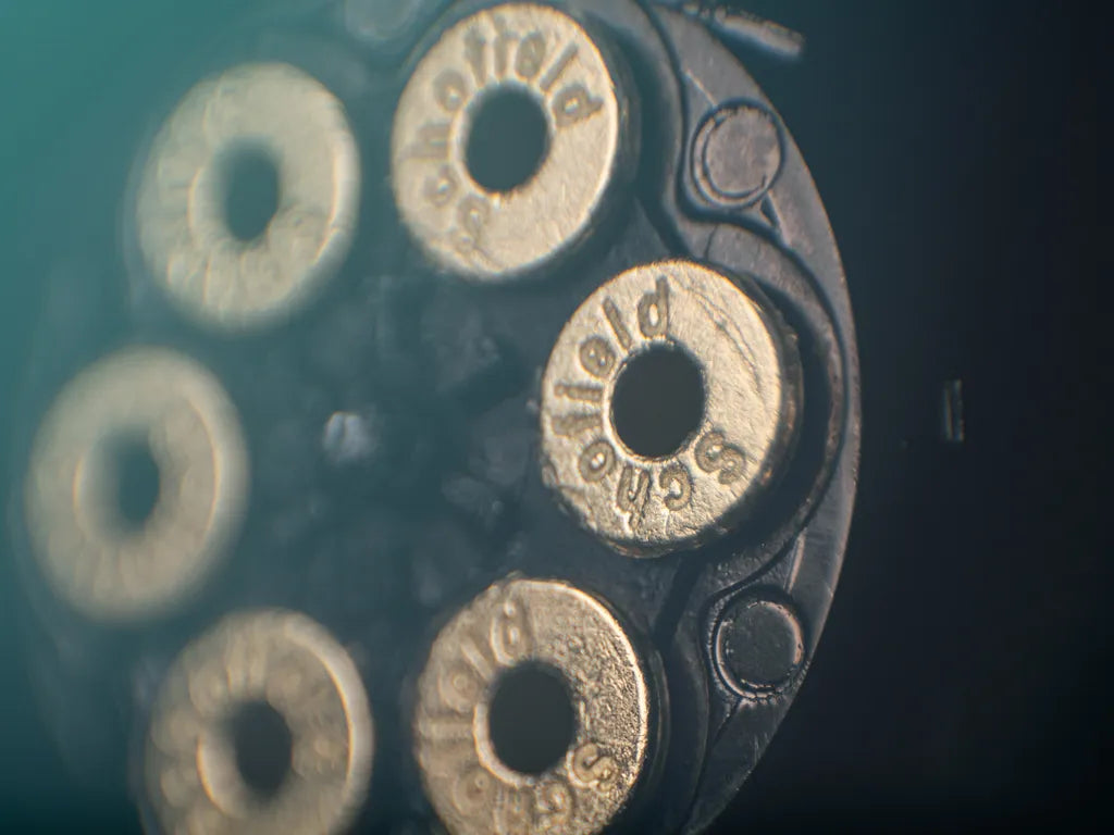 Schofielda nr. Rewolwer 3 — w całości z metalu — kulka 4,5 mm — nikiel w kolorze kości słoniowej