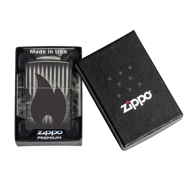 Zippo - Zippo Design - Zapalniczka 360 o wysokim połysku w kolorze czarnym