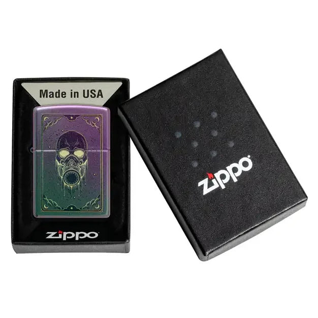 Zippo - Motyw maski gazowej - Opalizująca zapalniczka