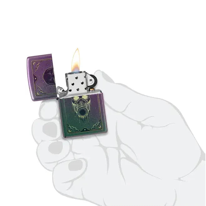 Zippo - Motyw maski gazowej - Opalizująca zapalniczka