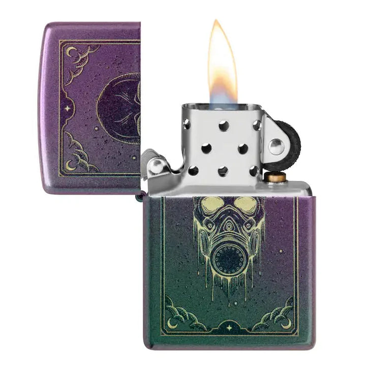 Zippo - Motyw maski gazowej - Opalizująca zapalniczka
