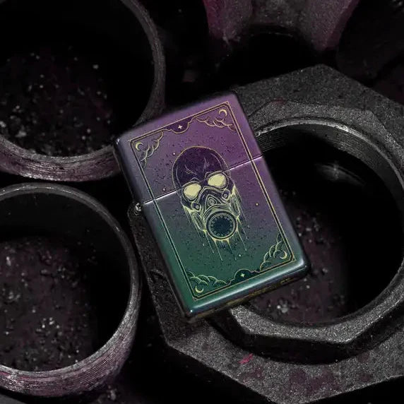 Zippo - Motyw maski gazowej - Opalizująca zapalniczka