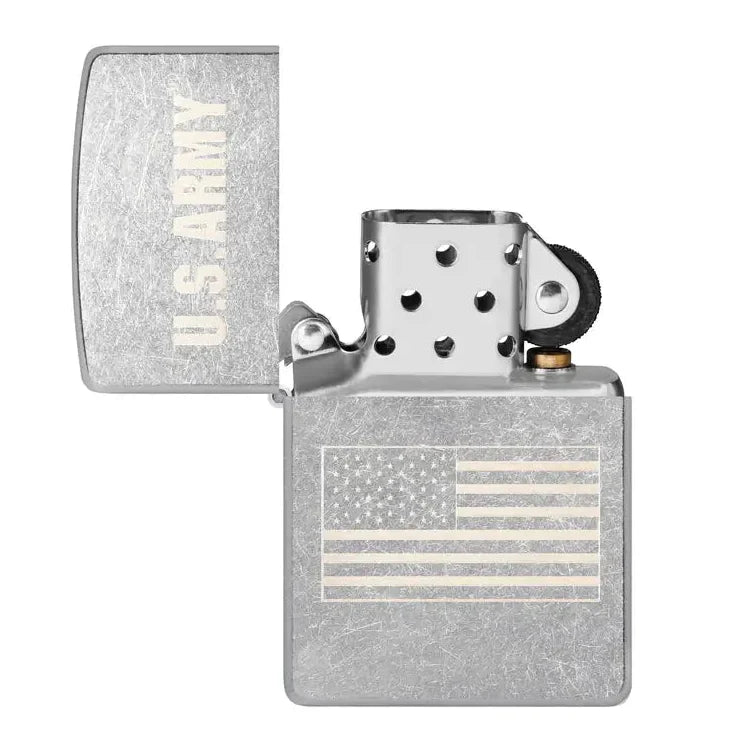Zippo - U.S.  Motyw flagi Army® – zapalniczka uliczna w chromie
