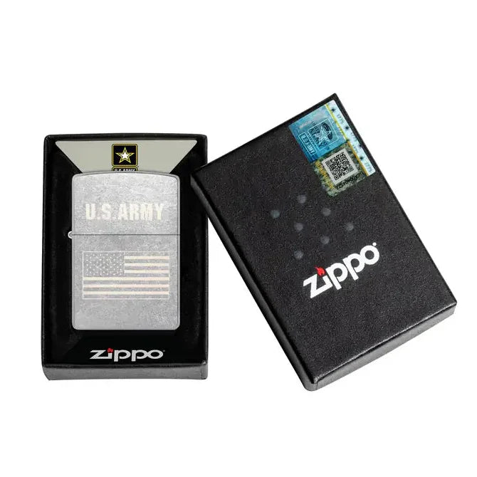 Zippo - U.S.  Motyw flagi Army® – zapalniczka uliczna w chromie