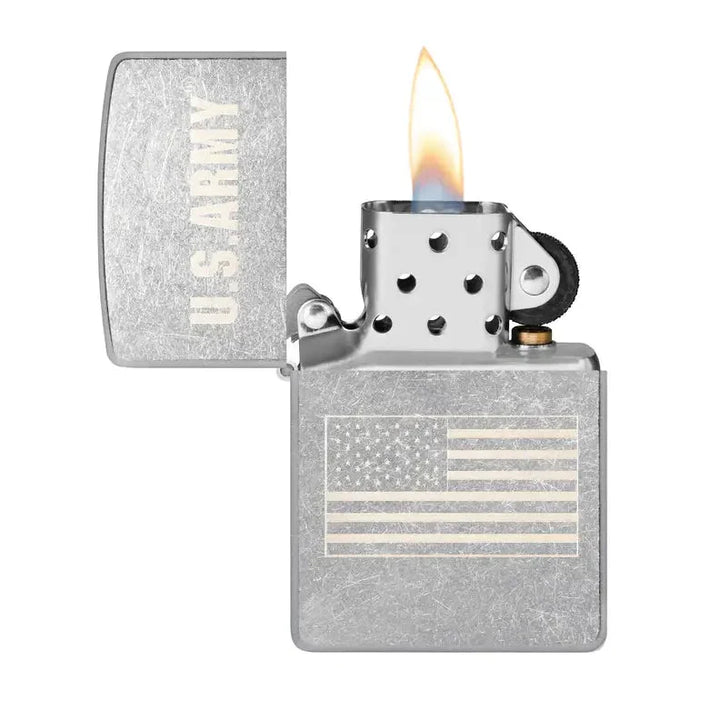 Zippo - U.S.  Motyw flagi Army® – zapalniczka uliczna w chromie