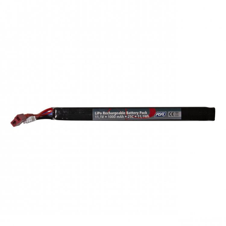 ASG Batteri Li-Po - 11.1V 1000 mAh Stick 25C T-plug - gameon.eu