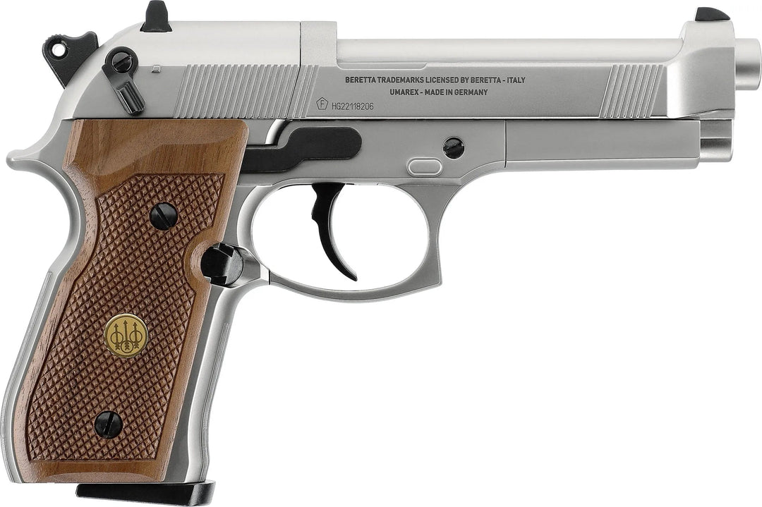 Beretta 92FS Nickel - Tre Grip - 4.5mm - Game-On.no