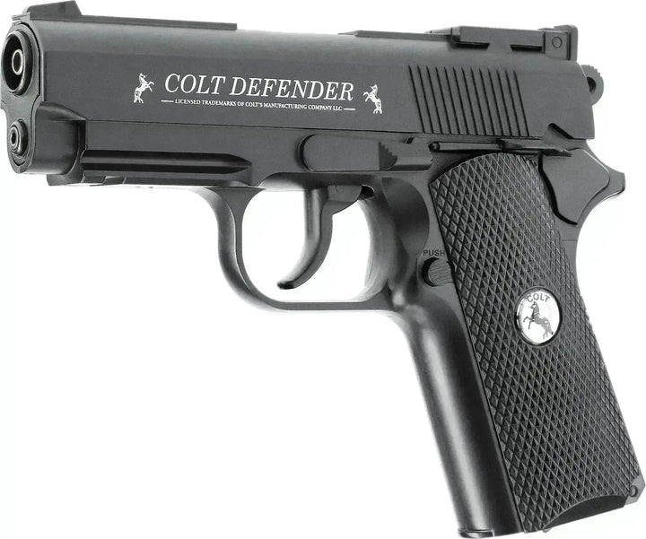 Colt Defender 4.5 mm Co2 Luftpistol Sort – Fullmetall og 16 skudds magasin - Game-On.no