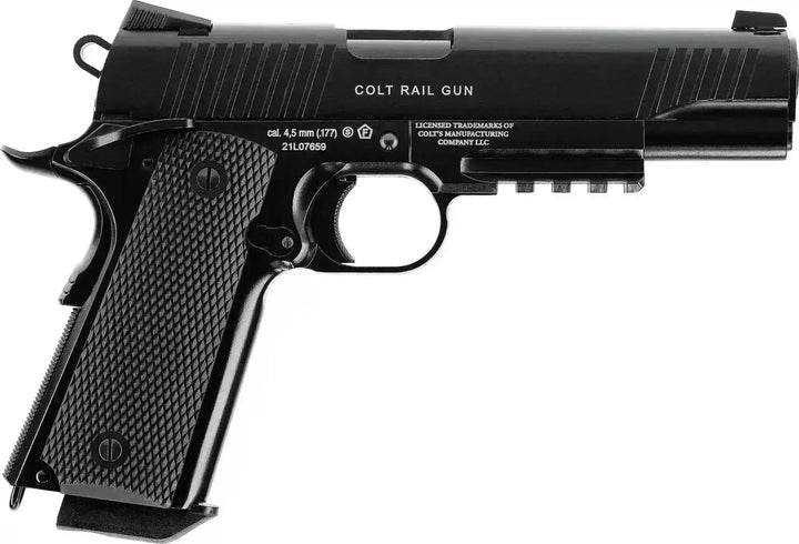Colt M45 CQBP CO₂ Luftpistol Sort 4.5mm – Blowback og fullmetall - Game-On.no