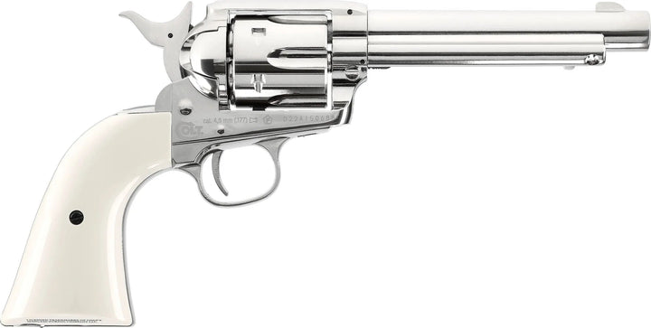 Colt Peacemaker SAA .45 - Nickel - 4.5mm Pellets Luftpistol - gameon.eu