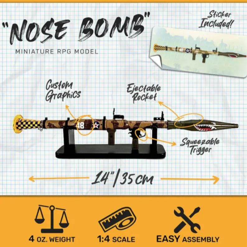 Goatguns - Mini "Nosebomb" RPG Granatkaster - Replika Modell - Limited Edition - Game-On.no