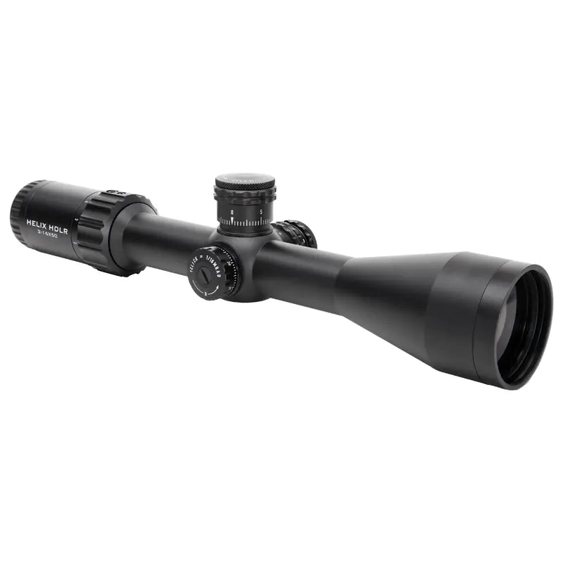 Element Optics Helix HDLR 2-16x50 kikkertsikte, skrått bakfra mot okularet