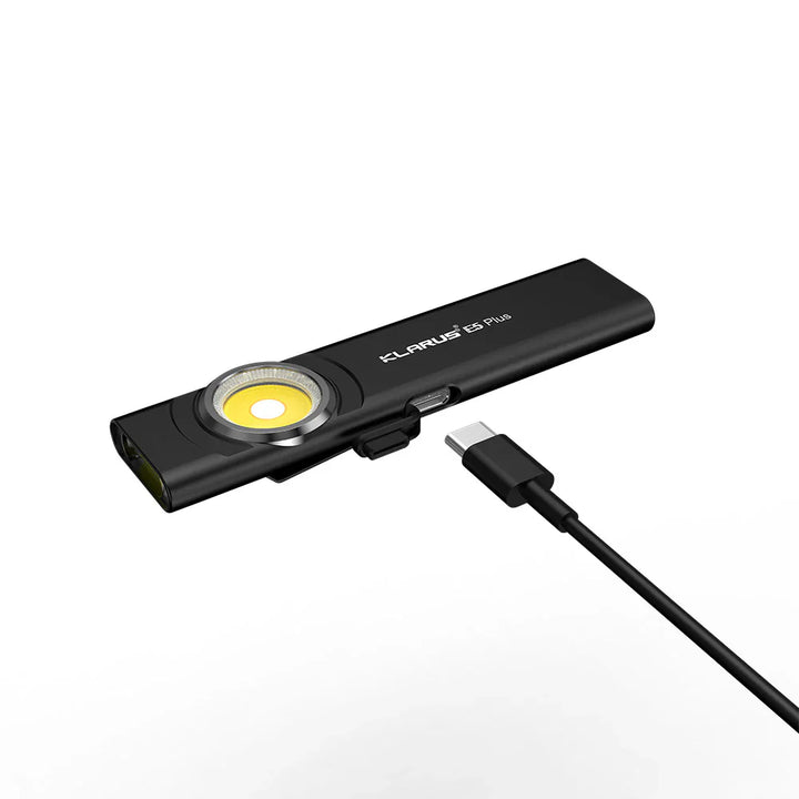 Klarus - E5 Plus Ultra Slim - Oppladbar Tur og Lommelykt - 150+650 Lumen - Game-On.no
