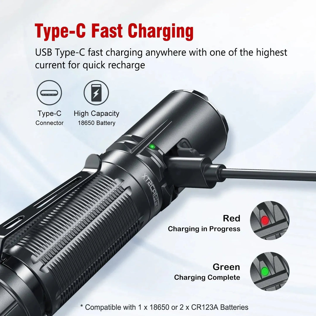 Klarus - XT2CR PRO - Kompakt og Kraftig Lommelykt - 2100 Lumen - Game-On.no