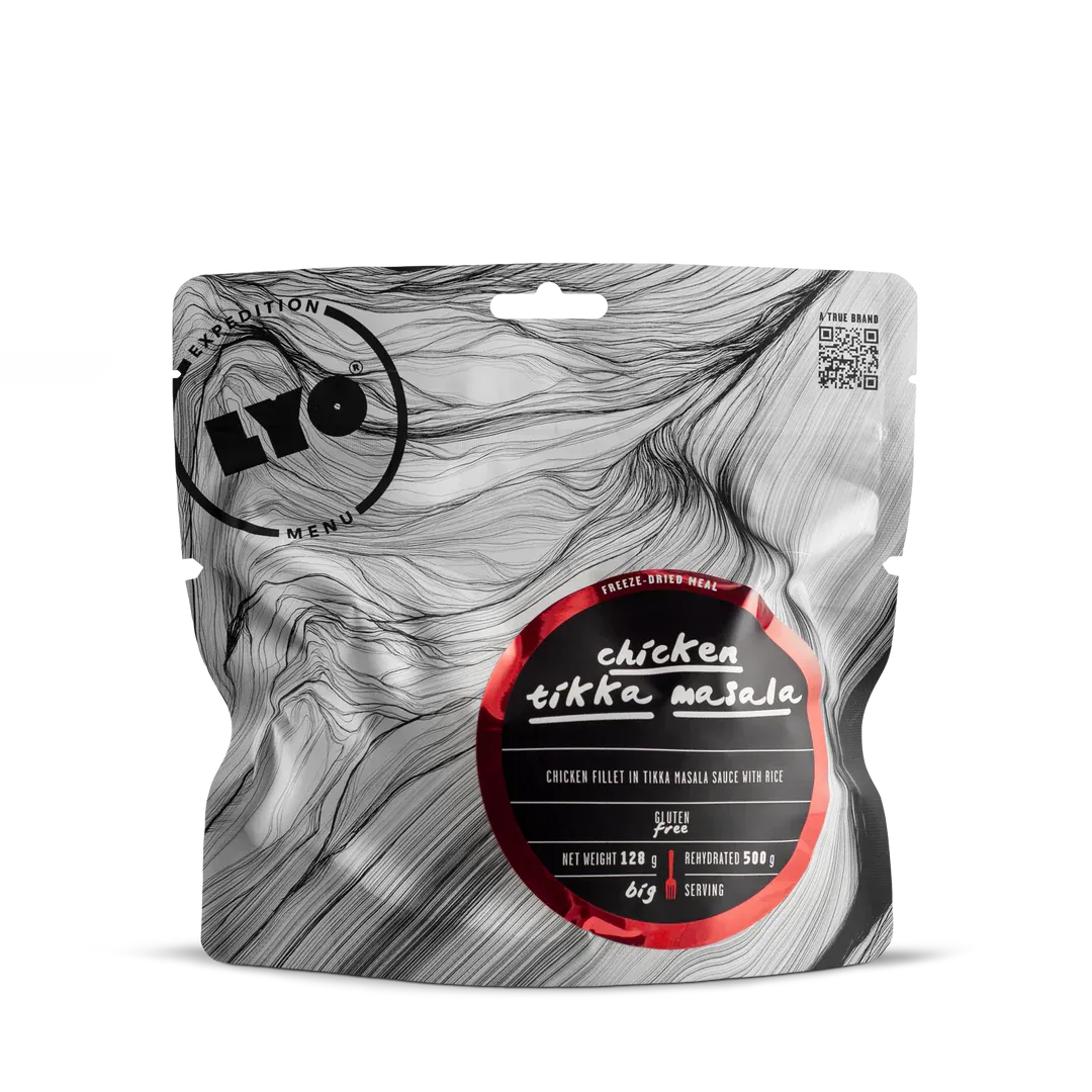 LYOFOOD Chicken Tikka Masala – Krydret kyllingrett med ris og kokosmelk - Game-On.no