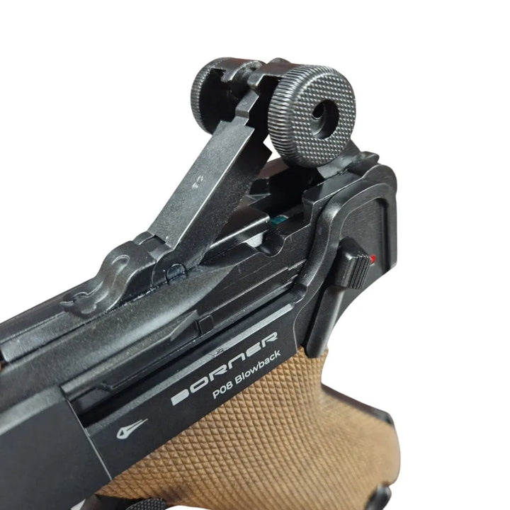 P08 - CO2 Drevet Luftpistol med Blowback - 4.5mm BB - Game-On.no