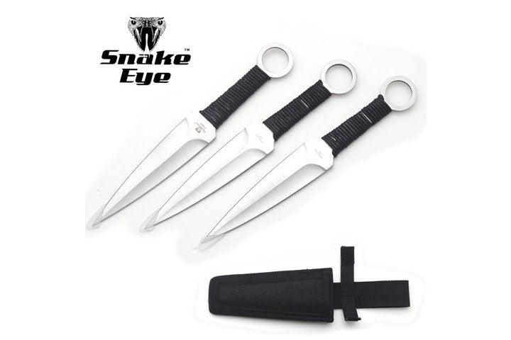 SE - Kunai Kasteknivsett - 3stk Kniver med Slire - gameon.eu