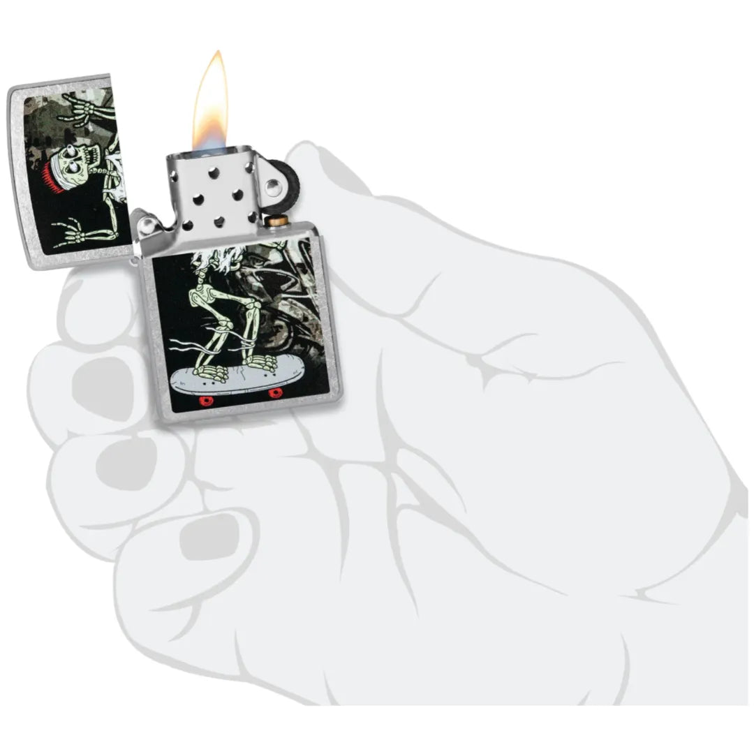 Skateboard Skjelett Motiv - Lighter - Game-On.no