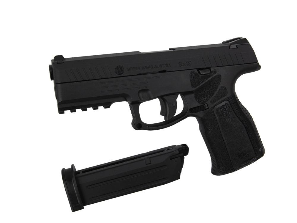 Steyr L9A2 Co2 Drevet Softgunpistol med Blowback - Svart - gameon.eu