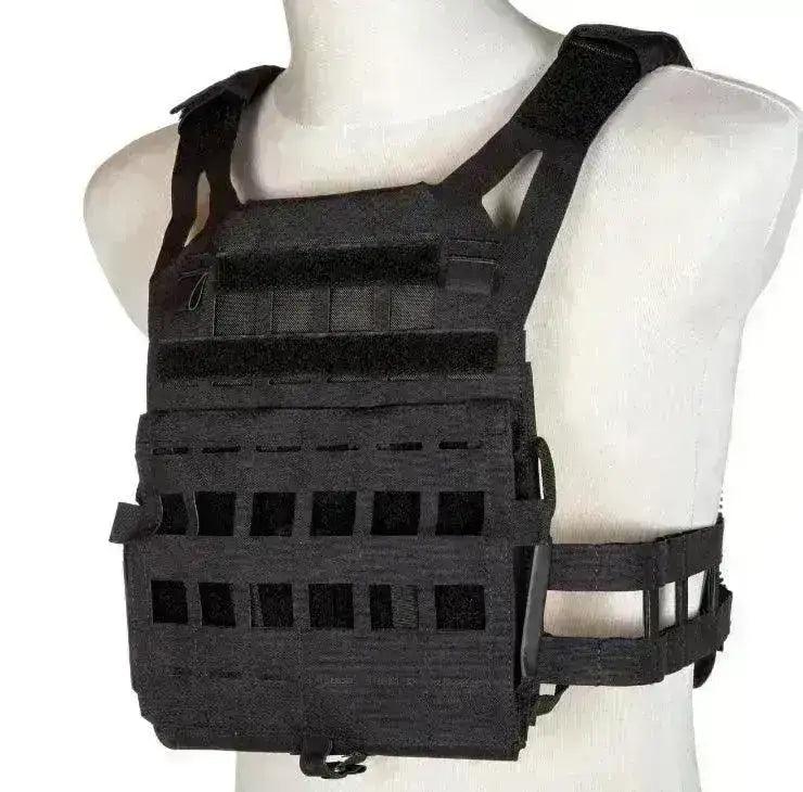 Taktisk Lemod Plate Carrier Vest - Laser Cut - Svart - Game-On.no