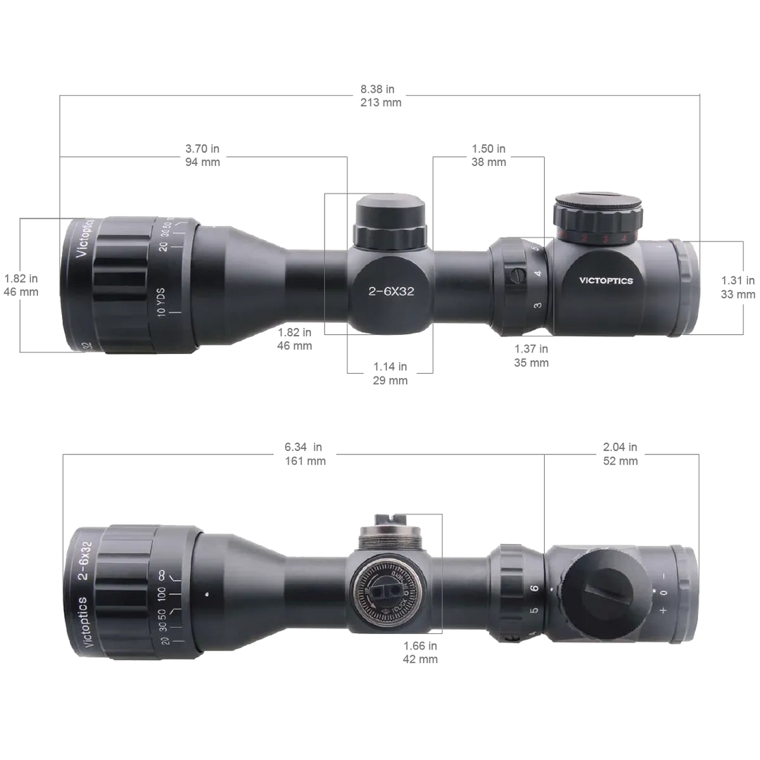 Lornetka A3 - 2-6X32AOE Lornetka podświetlana - 21mm