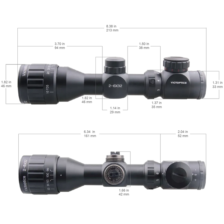 Lornetka A3 - 2-6X32AOE Lornetka podświetlana - 21mm