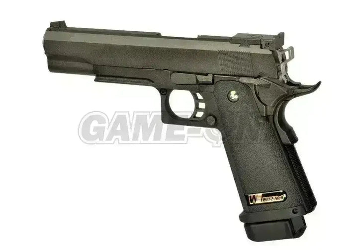 WE - Hi-Capa 5.1 Softgunpistol med Blowback - Full Metall Svart - Game-On.no