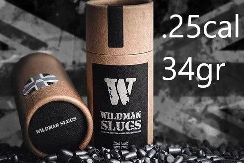 Wildman Flat Base Slugs til Luftvåpen 6.35mm(.25) - 34gr 100stk - gameon.eu