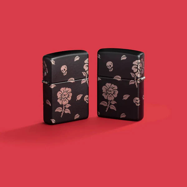 Zippo Flower Skulls Lighter