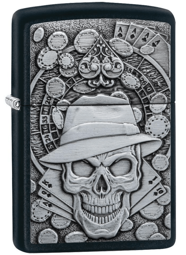 Zippo - Gambling Skull - Game-On.no